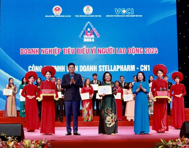 STELLAPHARM  ĐƯỢC VINH DANH “DOANH NGHIỆP TIÊU BIỂU VÌ NGƯỜI LAO ĐỘNG” NĂM 2024