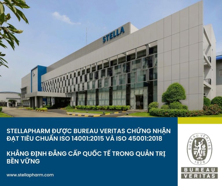 STELLAPHARM'S CERTIFIED ISO 14001:2015 (ENVIRONMENTAL MANAGEMENT SYSTEM), ISO 45001:2018 (OCCUPATIONAL HEALTH AND SAFETY MANAGEMENT SYSTEM) COMPLIANCE BY BUREAU VERITAS